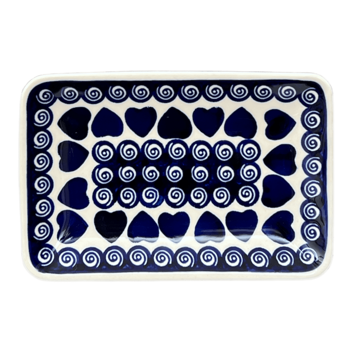 Tray, Sushi, 5" x 7.25" Small in "Swirling Hearts" by Zaklady | Y2021-D467