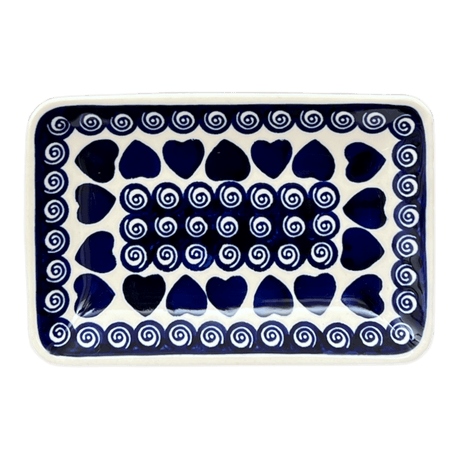 Tray, Sushi, 5" x 7.25" Small in "Swirling Hearts" by Zaklady | Y2021-D467