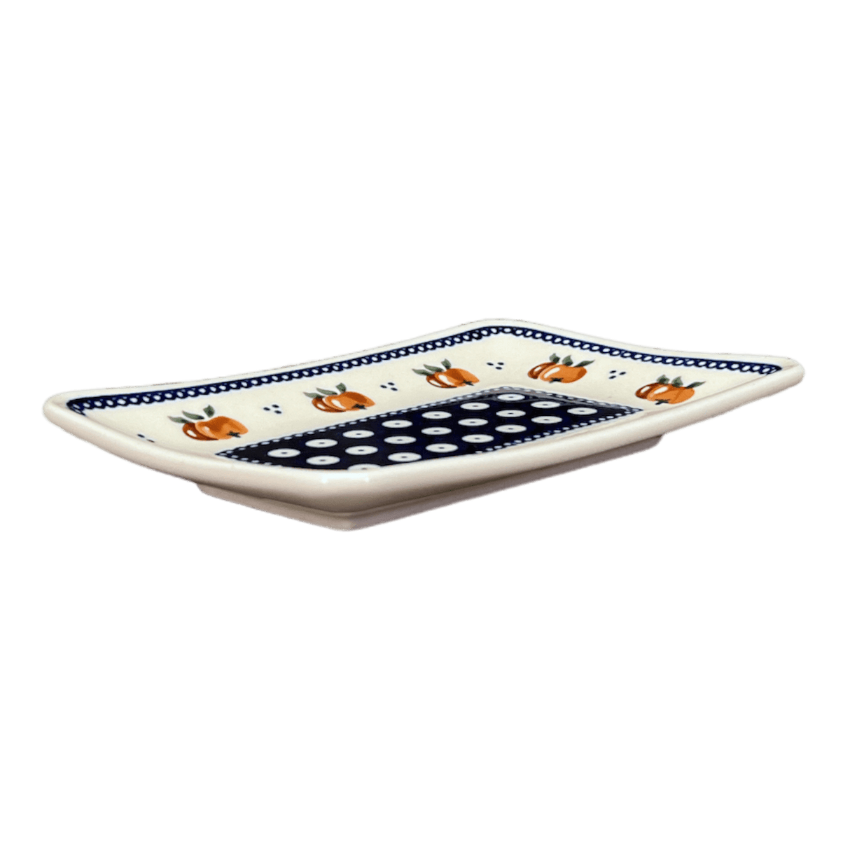 Tray, Sushi, 5" x 7.25" Small in "Persimmon Dot" by Zaklady | Y2021-D479