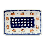 Tray, Sushi, 5" x 7.25" Small in "Persimmon Dot" by Zaklady | Y2021-D479