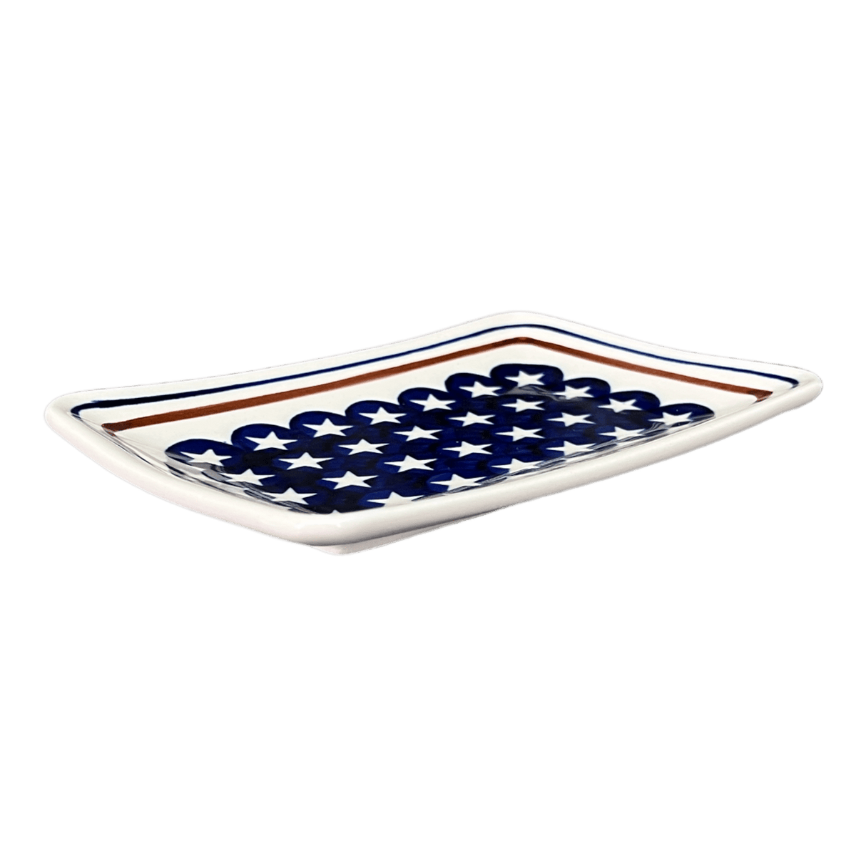 Tray, Sushi, 5" x 7.25" Small in "Stars & Stripes" by Zaklady | Y2021-D81