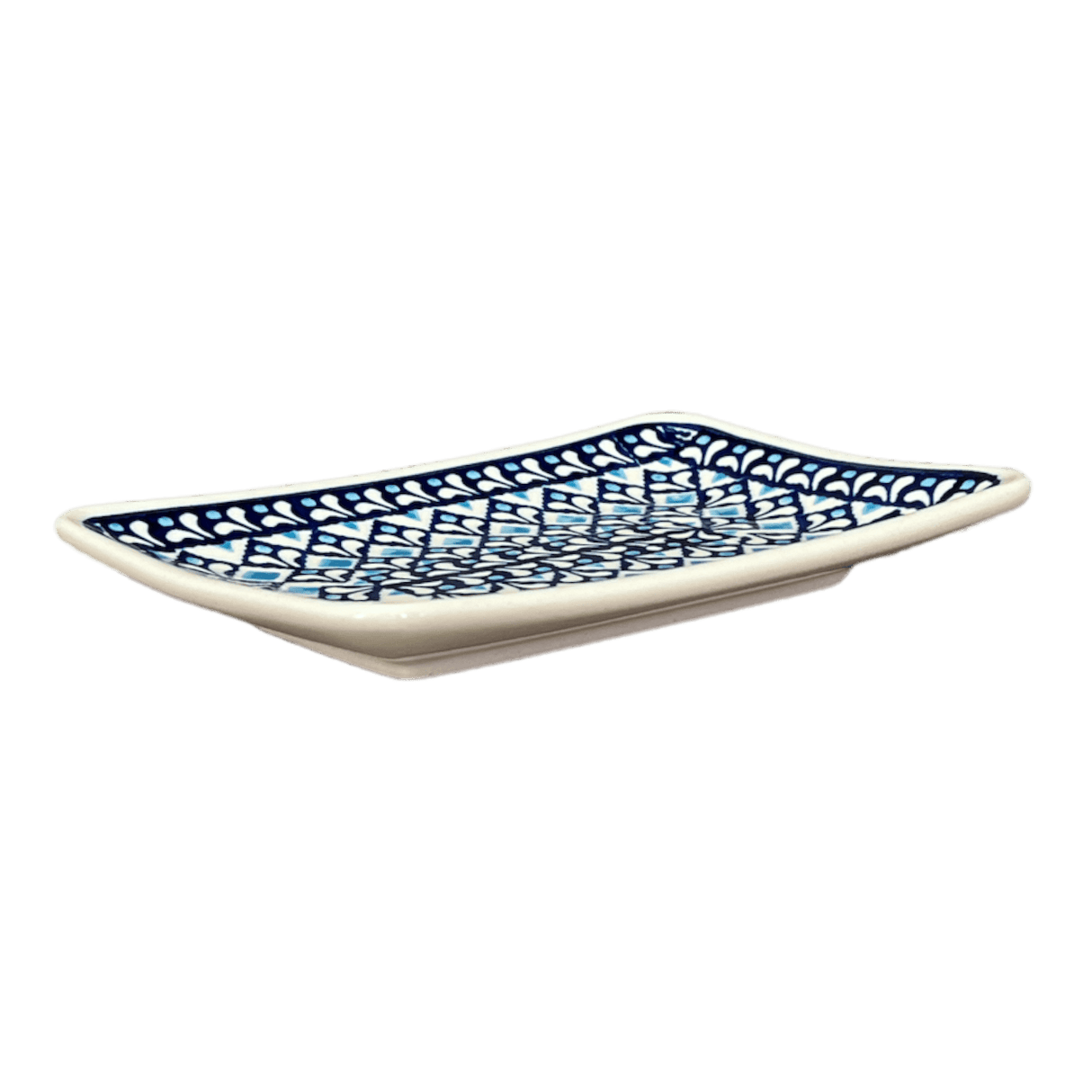 Tray, Sushi, 5" x 7.25" Small in "Mosaic Blues" by Zaklady | Y2021-D910