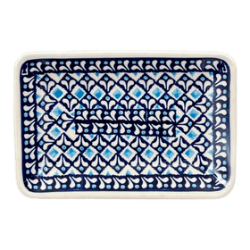 Polish Pottery Small Sushi Tray (Mosaic Blues) | Y2021-D910 Additional Image at PolishPotteryOutlet.com