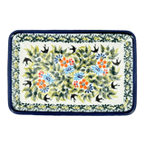 Tray, Sushi, 5" x 7.25" Small in "Floral Swallows" by Zaklady | Y2021-DU182