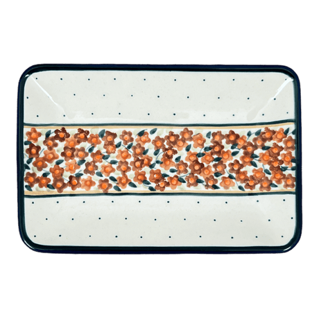 Tray, Sushi, 5" x 7.25" Small in "Orange Wreath" by Zaklady | Y2021-DU52