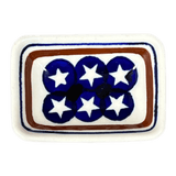 Sauce Dish, Rectangular, 3.75" x 2.75" Tiny in "Stars & Stripes" by Zaklady | Y2024-D81