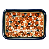 Sauce Dish, Rectangular, 3.75" x 2.75" Tiny in "Orange Wreath" by Zaklady | Y2024-DU52