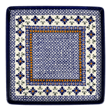 Tray, Square, 10.5" in "Blue Mosaic Flower" by Zaklady | Y2101A-A221A