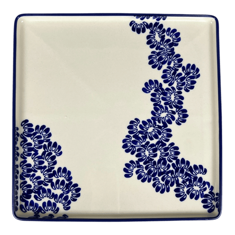 Tray, Square, 10.5" in "Blue Floral Vines" by Zaklady | Y2101A-D1210A