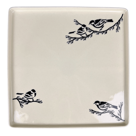 Tray, Square, 10.5" in "Birds on a Branch" by Zaklady | Y2101A-D1213