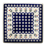 Tray, Square, 10.5" in "Peacock Tulip Medley" by Zaklady | Y2101A-D809