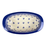 Baker, Oval, 9" x 4.5" in "Falling Blue Daisies" by Zaklady | Y227A-A882A