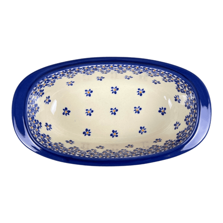 Baker, Oval, 9" x 4.5" in "Falling Blue Daisies" by Zaklady | Y227A-A882A