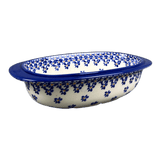 Baker, Oval, 9" x 4.5" in "Falling Blue Daisies" by Zaklady | Y227A-A882A