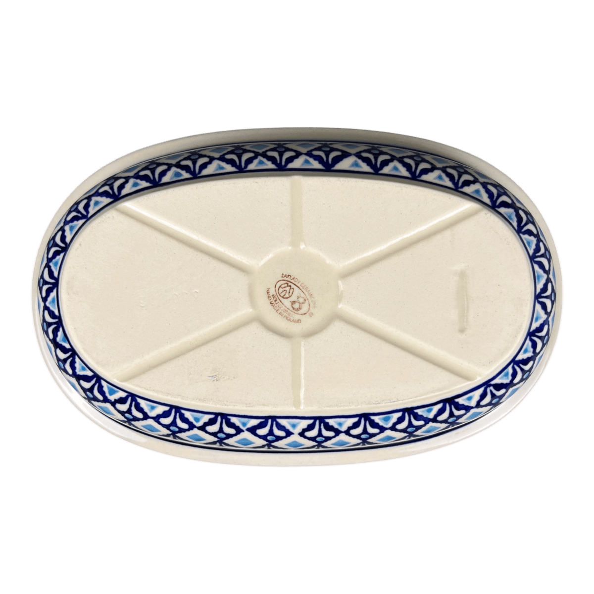 Baker, Oval, 10" x 6.5" in "Mosaic Blues" by Zaklady | Y278A-D910