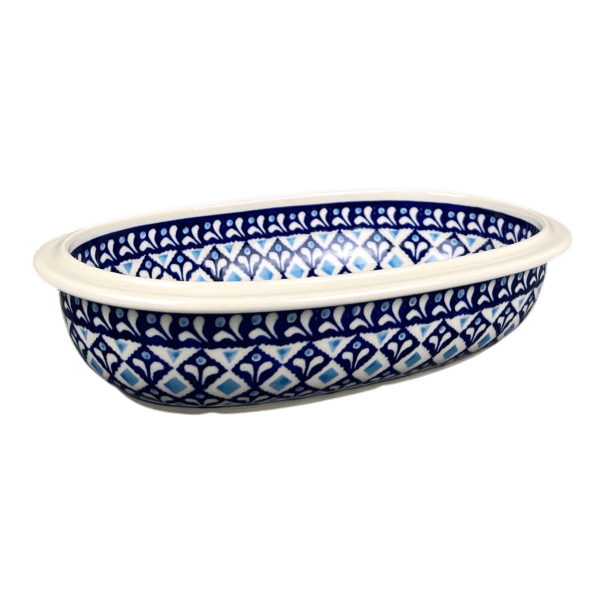 Baker, Oval, 10" x 6.5" in "Mosaic Blues" by Zaklady | Y278A-D910