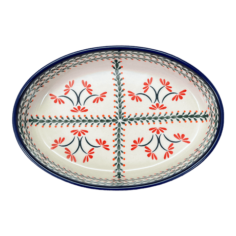 Baker, Oval, 11" x 7.5" in "Scarlet Stitch" by Zaklady | Y349A-A1158A