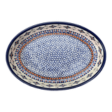 Baker, Oval, 11" x 7.5" in "Blue Mosaic Flower" by Zaklady | Y349A-A221A