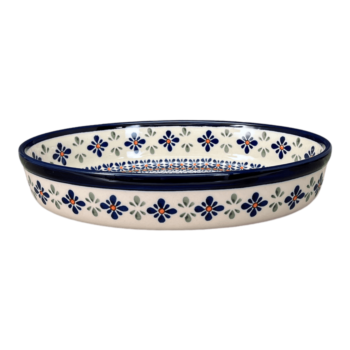 Baker, Oval, 11" x 7.5" in "Blue Mosaic Flower" by Zaklady | Y349A-A221A