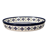 Baker, Oval, 11" x 7.5" in "Blue Mosaic Flower" by Zaklady | Y349A-A221A