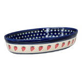 Baker, Oval, 11" x 7.5" in "Strawberry Dot" by Zaklady | Y349A-A310A