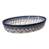 Baker, Oval, 11" x 7.5" in "Falling Blue Daisies" by Zaklady | Y349A-A882A