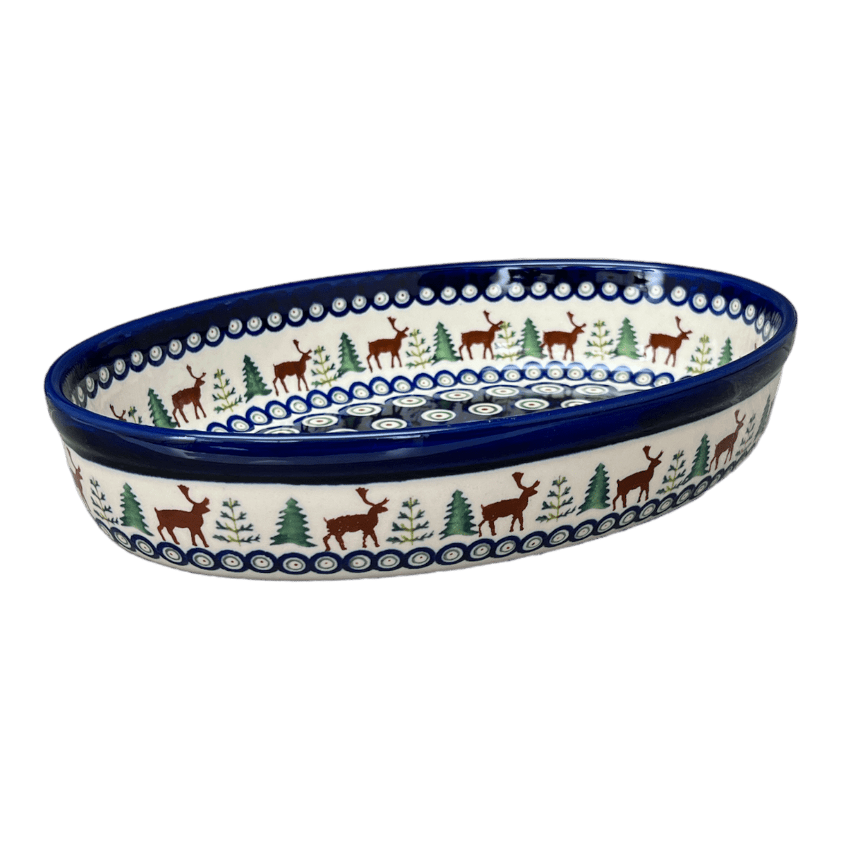 Baker, Oval, 11" x 7.5" in "Evergreen Moose" by Zaklady | Y349A-A992A