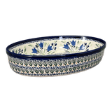 Baker, Oval, 11" x 7.5" in "Blue Tulips" by Zaklady | Y349A-ART160