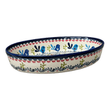 Baker, Oval, 11" x 7.5" in "Circling Bluebirds" by Zaklady | Y349A-ART214