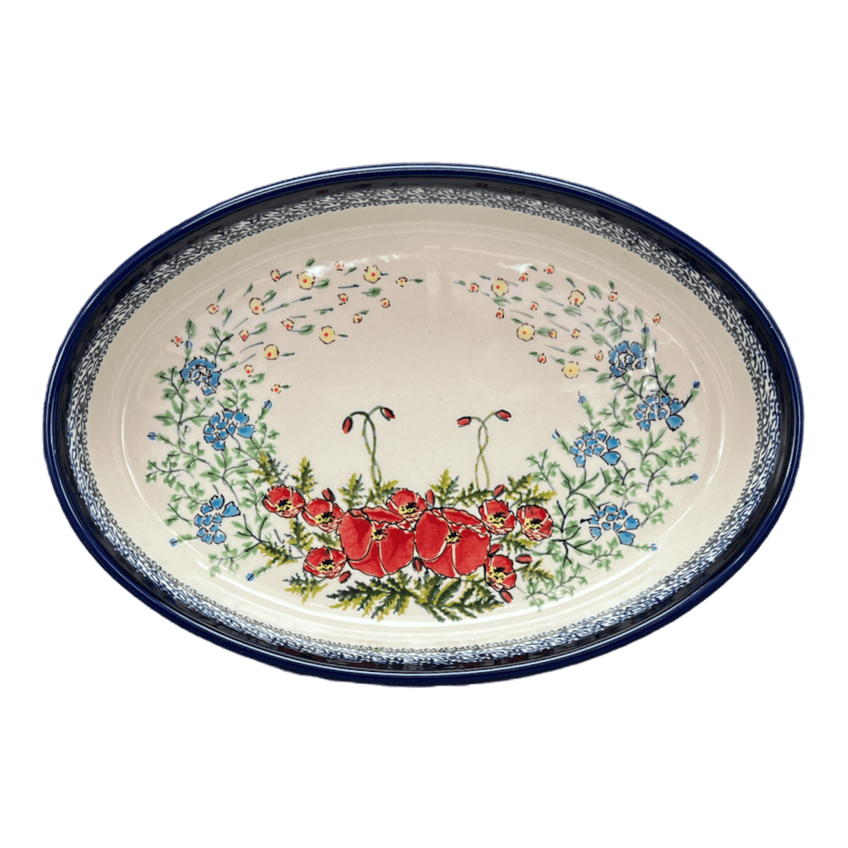 Baker, Oval, 11" x 7.5" in "Floral Crescent" by Zaklady | Y349A-ART237