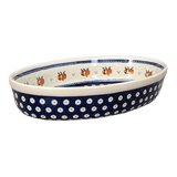 Baker, Oval, 11" x 7.5" in "Persimmon Dot" by Zaklady | Y349A-D479