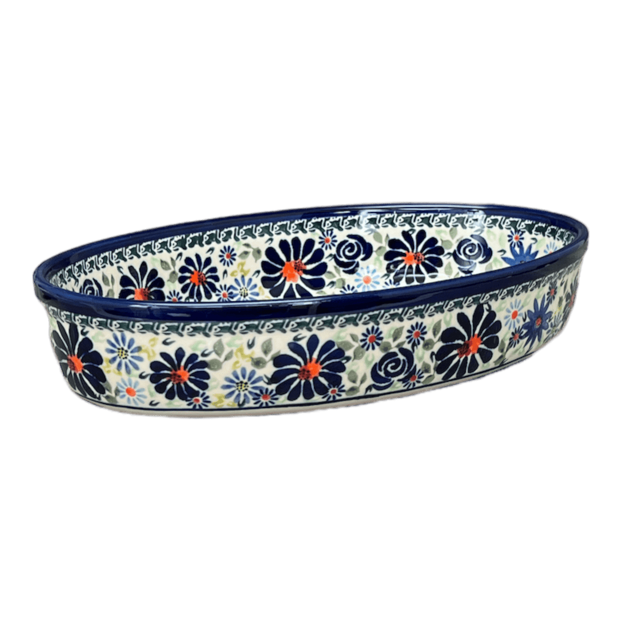 Baker, Oval, 11" x 7.5" in "Floral Explosion" by Zaklady | Y349A-DU126