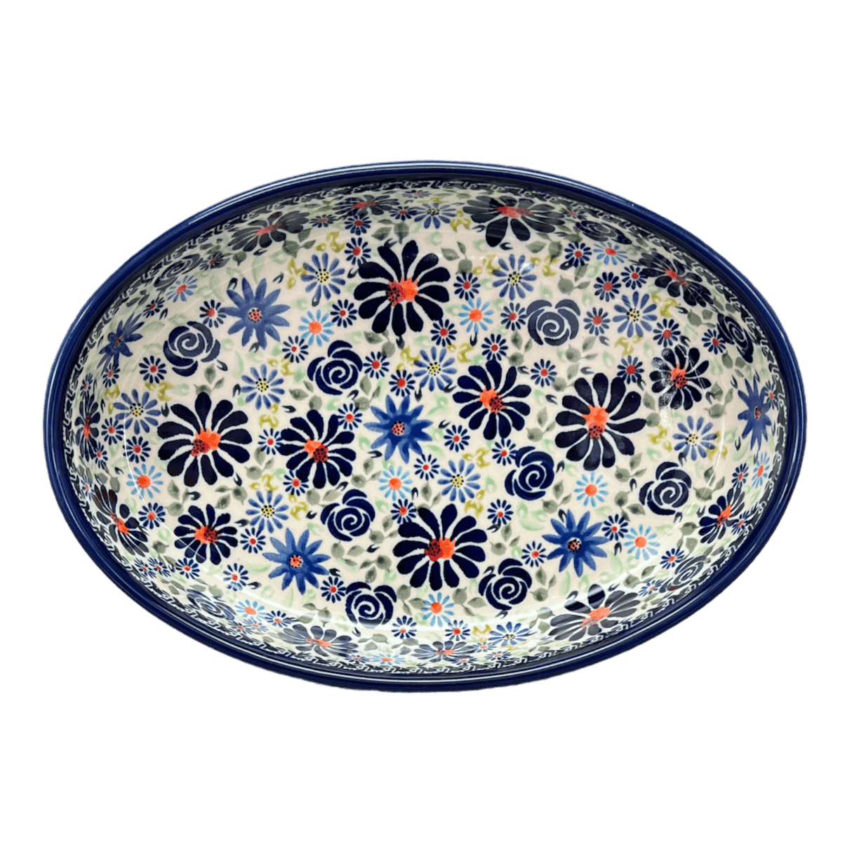 Baker, Oval, 11" x 7.5" in "Floral Explosion" by Zaklady | Y349A-DU126