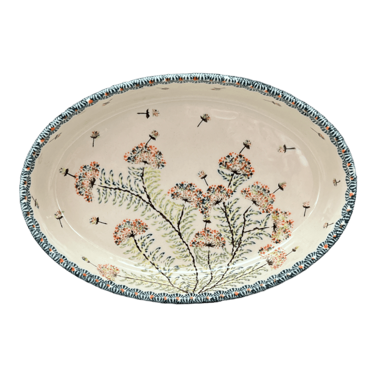 Baker, Oval, 11" x 7.5" in "Dandelions" by Zaklady | Y349A-DU201