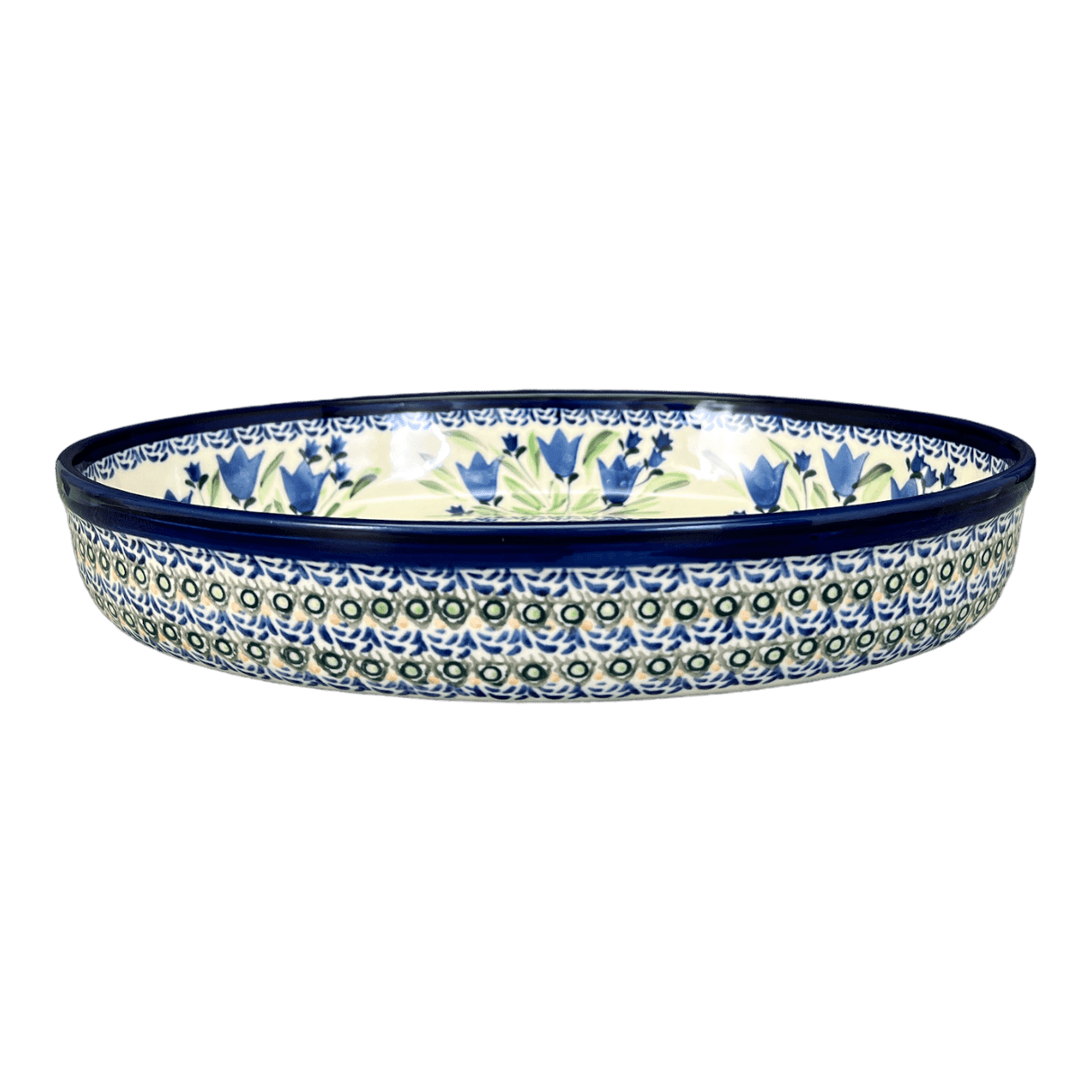 Baker, Oval, 12.25" in "Blue Tulips" by Zaklady | Y350A-ART160