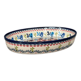 Baker, Oval, 12.25" in "Circling Bluebirds" by Zaklady | Y350A-ART214