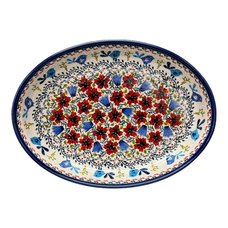 Baker, Oval, 12.25" in "Circling Bluebirds" by Zaklady | Y350A-ART214