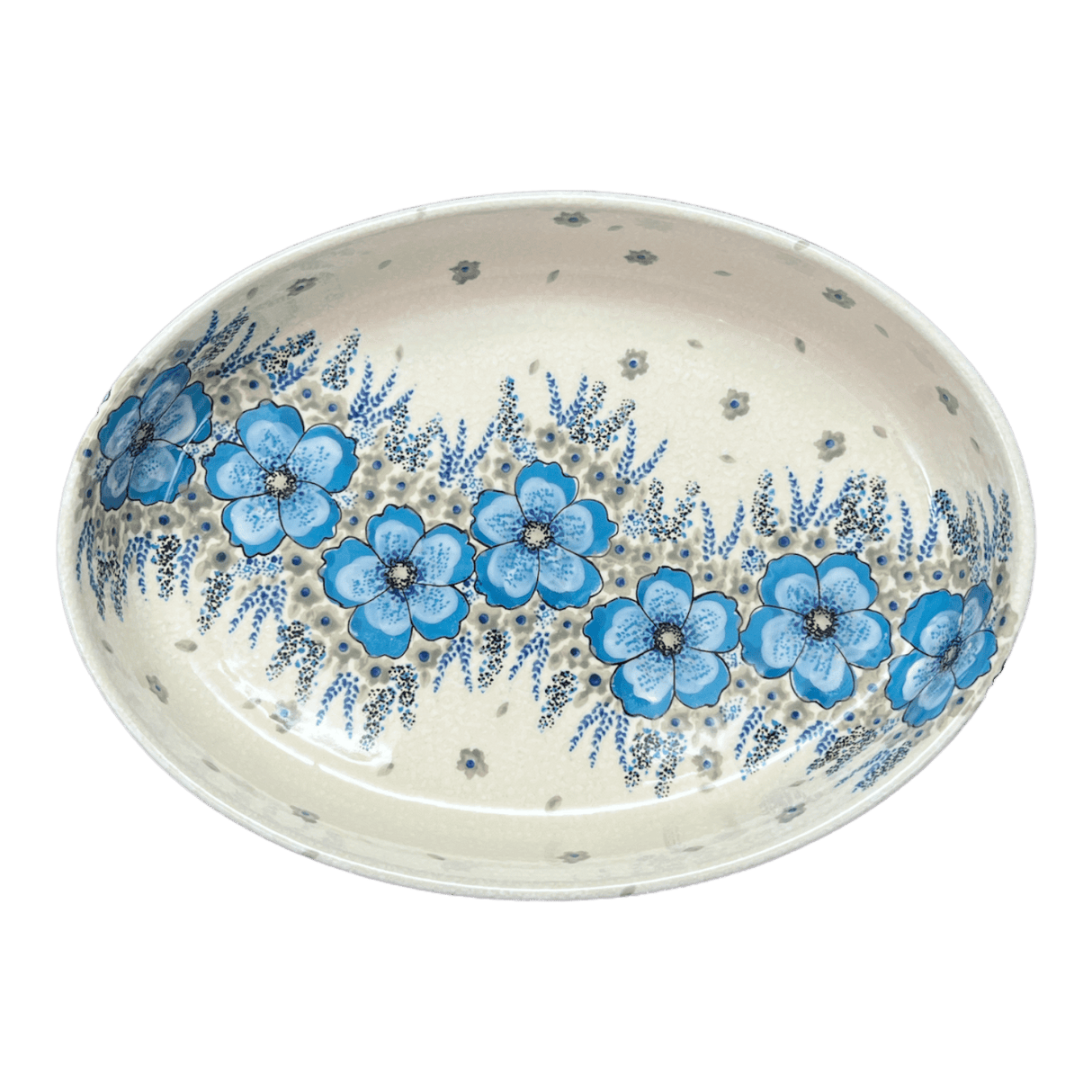 Baker, Oval, 12.25" in "Something Blue" by Zaklady | Y350A-ART374