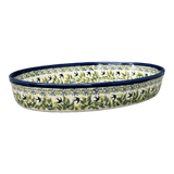 Baker, Oval, 12.25" in "Floral Swallows" by Zaklady | Y350A-DU182