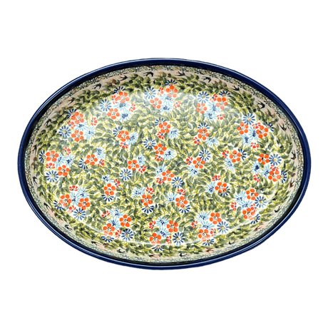 Baker, Oval, 12.25" in "Floral Swallows" by Zaklady | Y350A-DU182