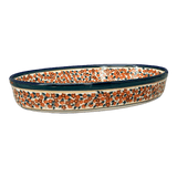 Baker, Oval, 12.25" in "Orange Wreath" by Zaklady | Y350A-DU52