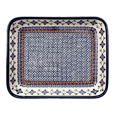 Baker, Rectangular, 9" x 11.75" in "Blue Mosaic Flower" by Zaklady | Y371A-A221A