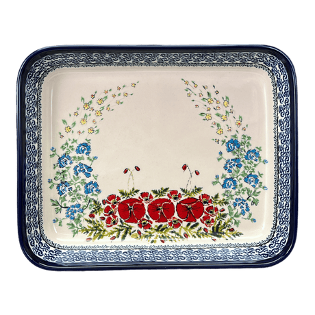 Baker, Rectangular, 9" x 11.75" in "Floral Crescent" by Zaklady | Y371A-ART237