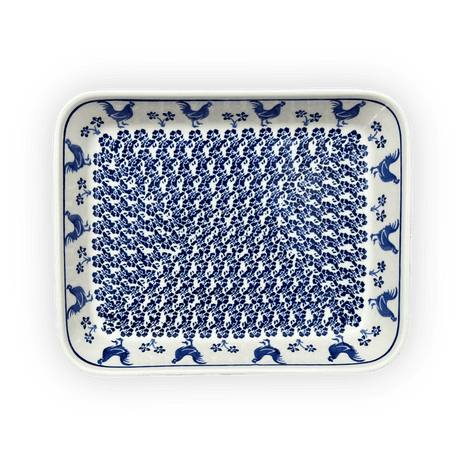 Baker, Rectangular, 9" x 11.75" in "Rooster Blues" by Zaklady | Y371A-D1149