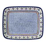 Baker, Rectangular, 10.5" x 13" in "Blue Mosaic Flower" by Zaklady | Y372A-A221A