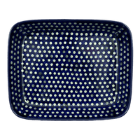 A picture of a Polish Pottery Baker, Rectangular, 10.5" x 13" in "Strawberry Dot" by Zaklady | Y372A-A310A as shown at PolishPotteryOutlet.com/products/9-x-11-rectangular-baker-strawberry-dot-y372a-a310a