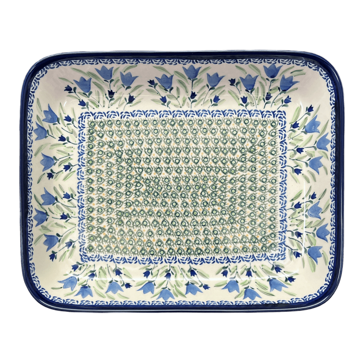 Baker, Rectangular, 10.5" x 13" in "Blue Tulips" by Zaklady | Y372A-ART160