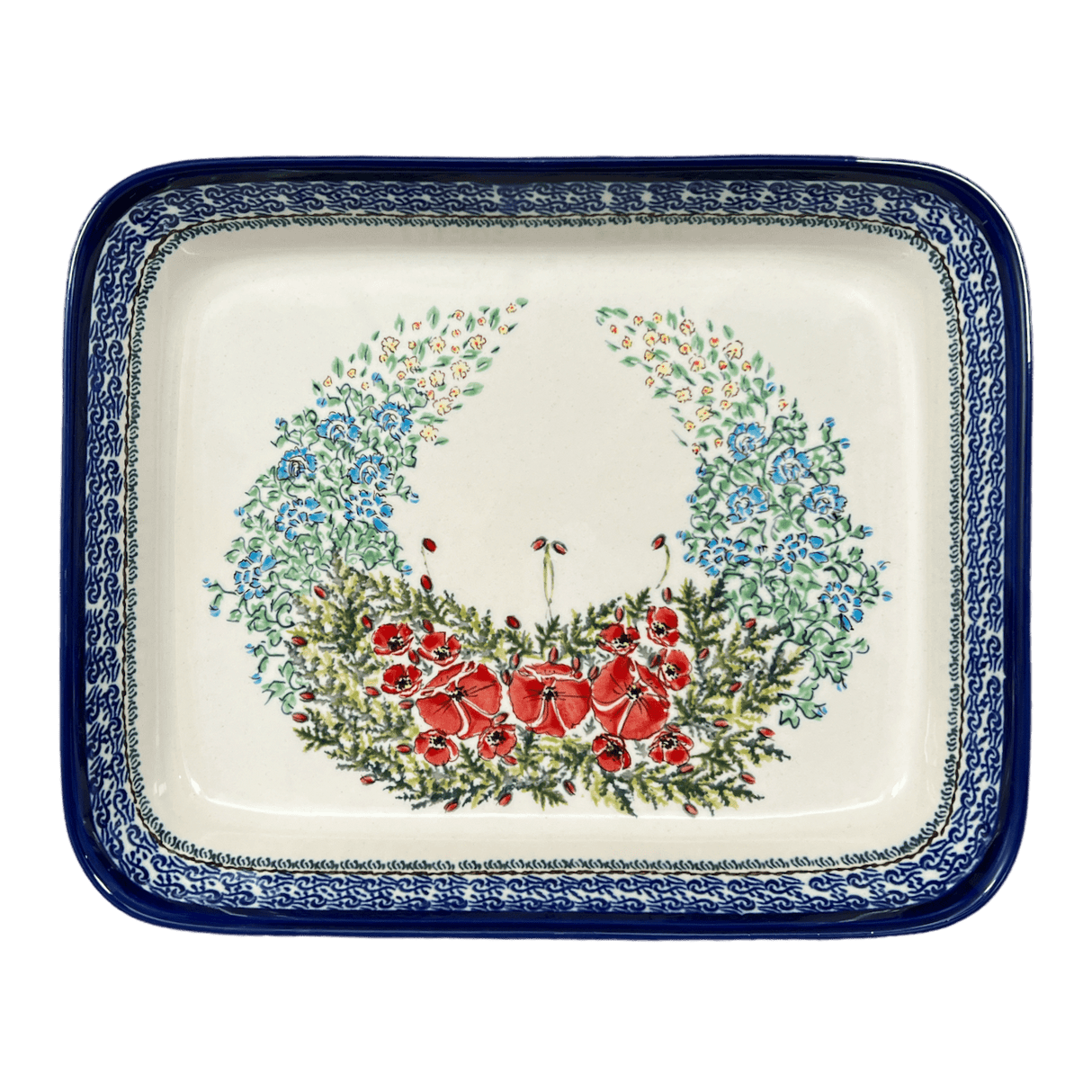 Baker, Rectangular, 10.5" x 13" in "Floral Crescent" by Zaklady | Y372A-ART237