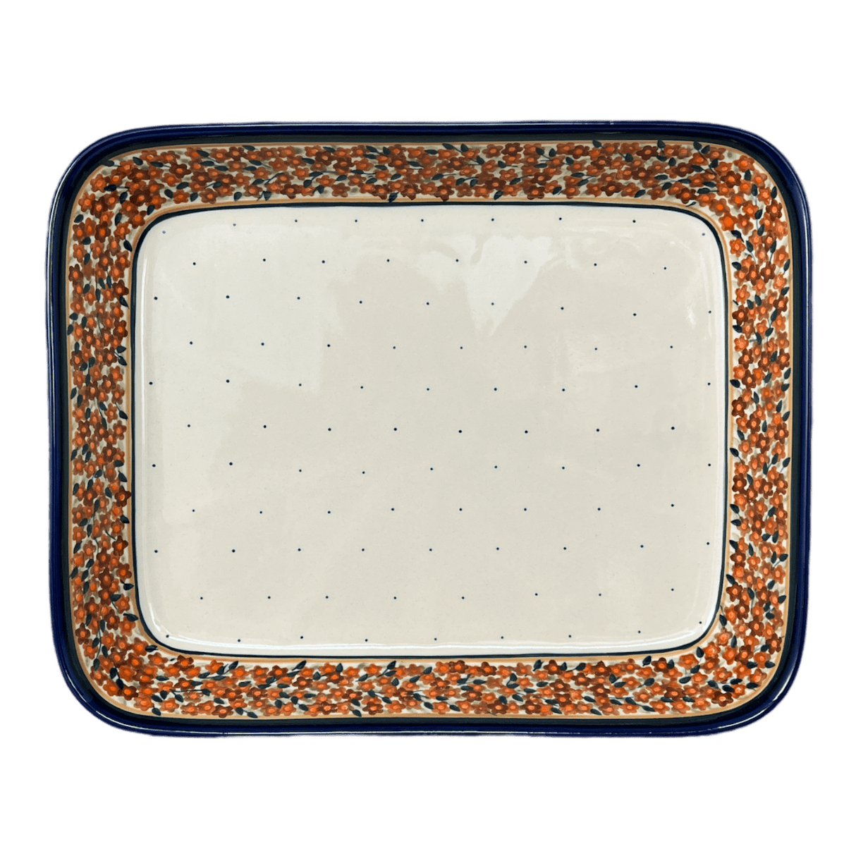 Baker, Rectangular, 10.5" x 13" in "Orange Wreath" by Zaklady | Y372A-DU52