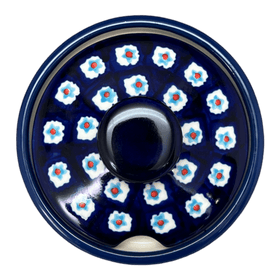 Polish Pottery Zaklady 4" Sugar Bowl (Climbing Aster) | Y698-A1145A Additional Image at PolishPotteryOutlet.com